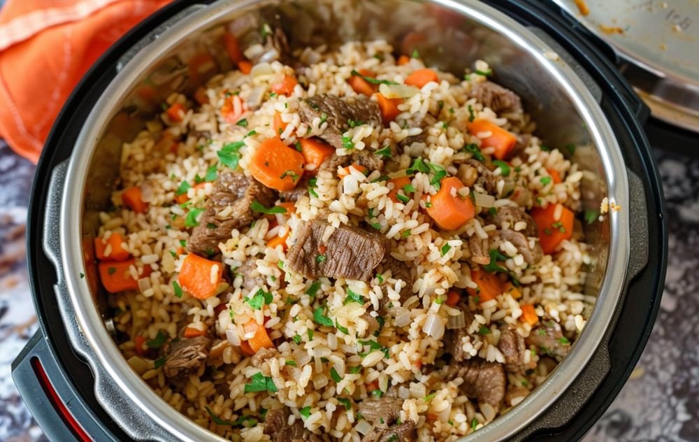 beef and rice instant pot