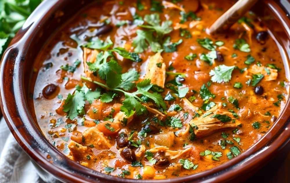 Crock Pot Chicken Enchilada Soup