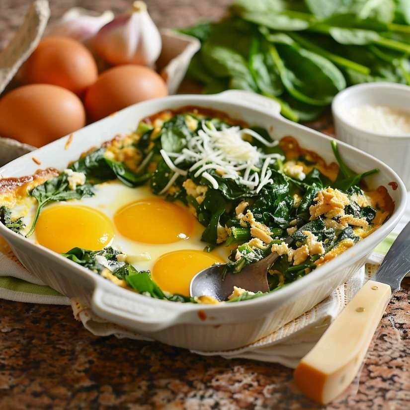 Egg and Spinach Casserole Recipe